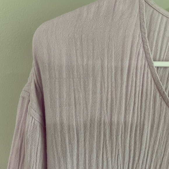 Eileen Fisher Organic Cotton Gauze Dress - Light Purple (Malow) - Extra Small XS - Picture 14 of 16